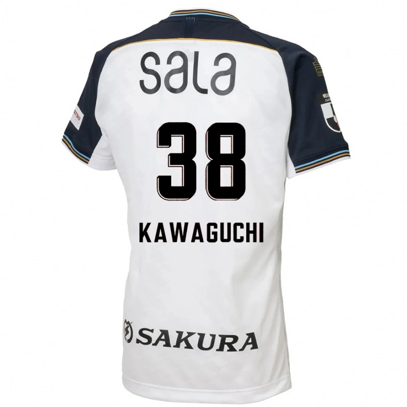 Danxen Herren Naoki Kawaguchi #38 Weiß Schwarz Auswärtstrikot Trikot 2025/26 T-Shirt