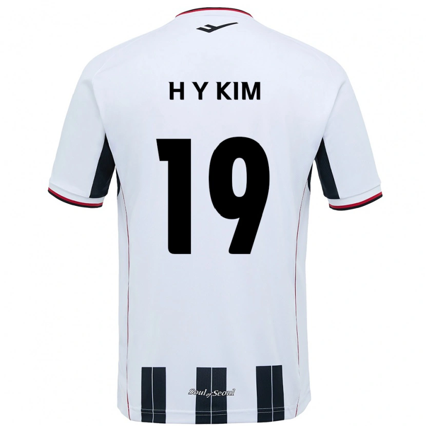 Danxen Herren Yong-Hyuk Kim #19 Weiß Schwarz Auswärtstrikot Trikot 2025/26 T-Shirt