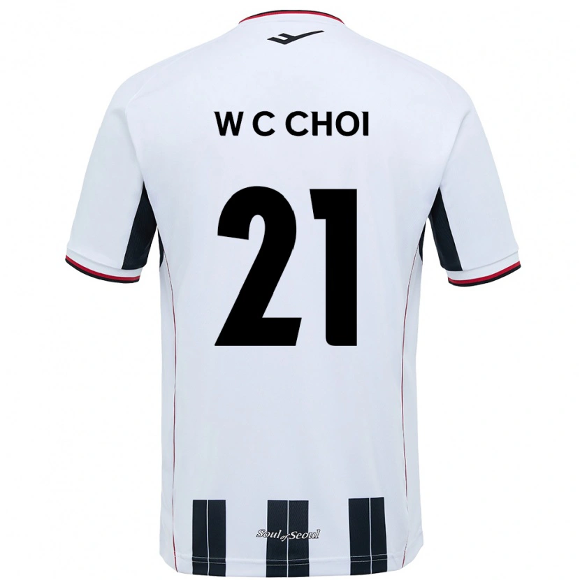 Danxen Herren Cheol-Won Choi #21 Weiß Schwarz Auswärtstrikot Trikot 2025/26 T-Shirt