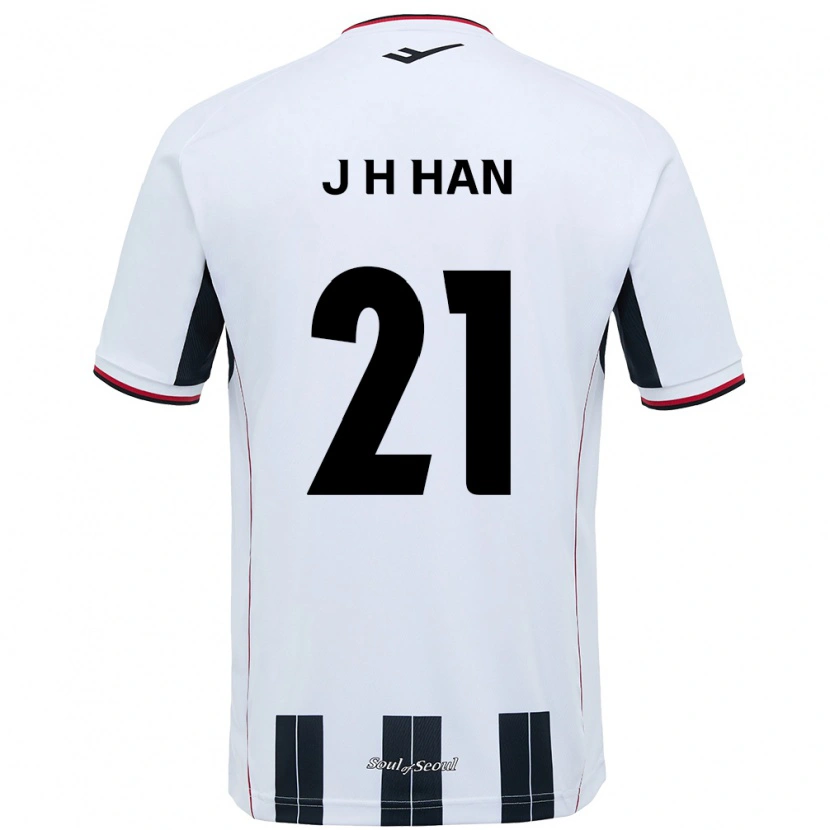 Danxen Herren Jun-Hee Han #21 Weiß Schwarz Auswärtstrikot Trikot 2025/26 T-Shirt