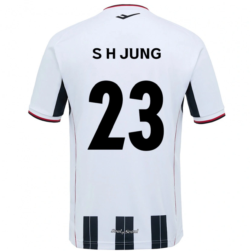 Danxen Herren Hyeon-Soo Jung #23 Weiß Schwarz Auswärtstrikot Trikot 2025/26 T-Shirt