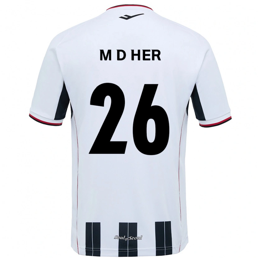 Danxen Herren Dong-Min Her #26 Weiß Schwarz Auswärtstrikot Trikot 2025/26 T-Shirt