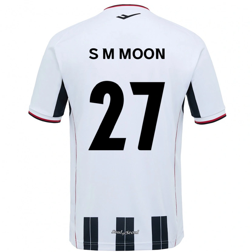 Danxen Herren Seon-Min Moon #27 Weiß Schwarz Auswärtstrikot Trikot 2025/26 T-Shirt