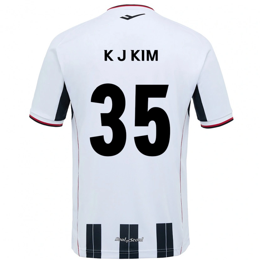 Danxen Herren Kang-Jun Kim #35 Weiß Schwarz Auswärtstrikot Trikot 2025/26 T-Shirt