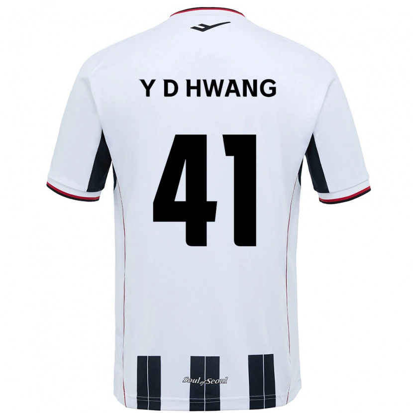 Danxen Herren Do-Yoon Hwang #41 Weiß Schwarz Auswärtstrikot Trikot 2025/26 T-Shirt