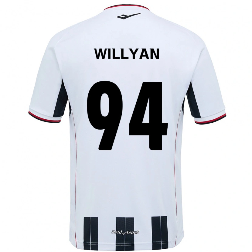 Danxen Herren Willyan #94 Weiß Schwarz Auswärtstrikot Trikot 2025/26 T-Shirt