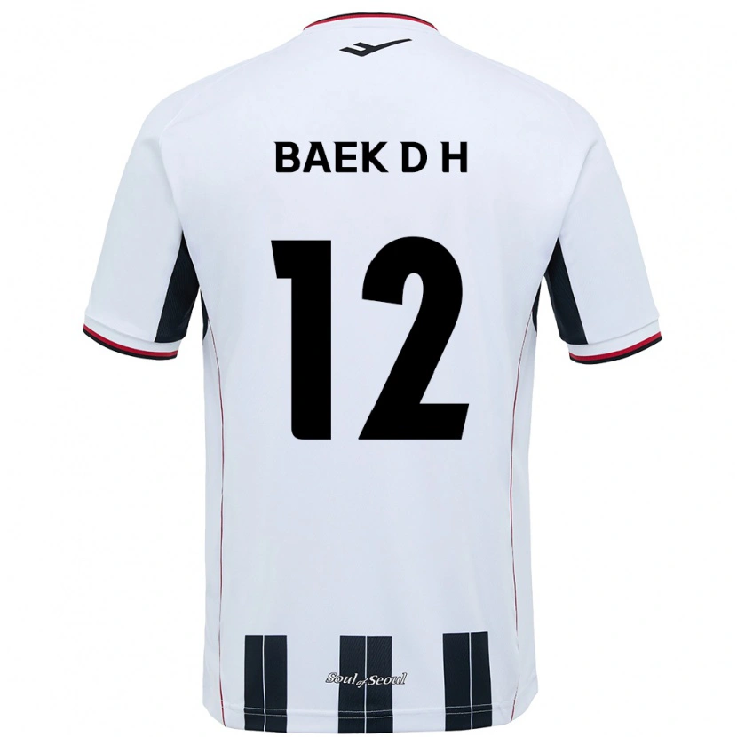 Danxen Herren Baek Do-Hye #12 Weiß Schwarz Auswärtstrikot Trikot 2025/26 T-Shirt