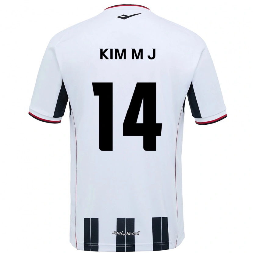 Danxen Herren Kim Min-Ji #14 Weiß Schwarz Auswärtstrikot Trikot 2025/26 T-Shirt