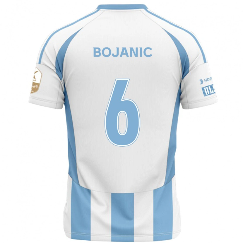 Danxen Herren Darijan Bojanic #6 Weiß Himmelblau Auswärtstrikot Trikot 2025/26 T-Shirt