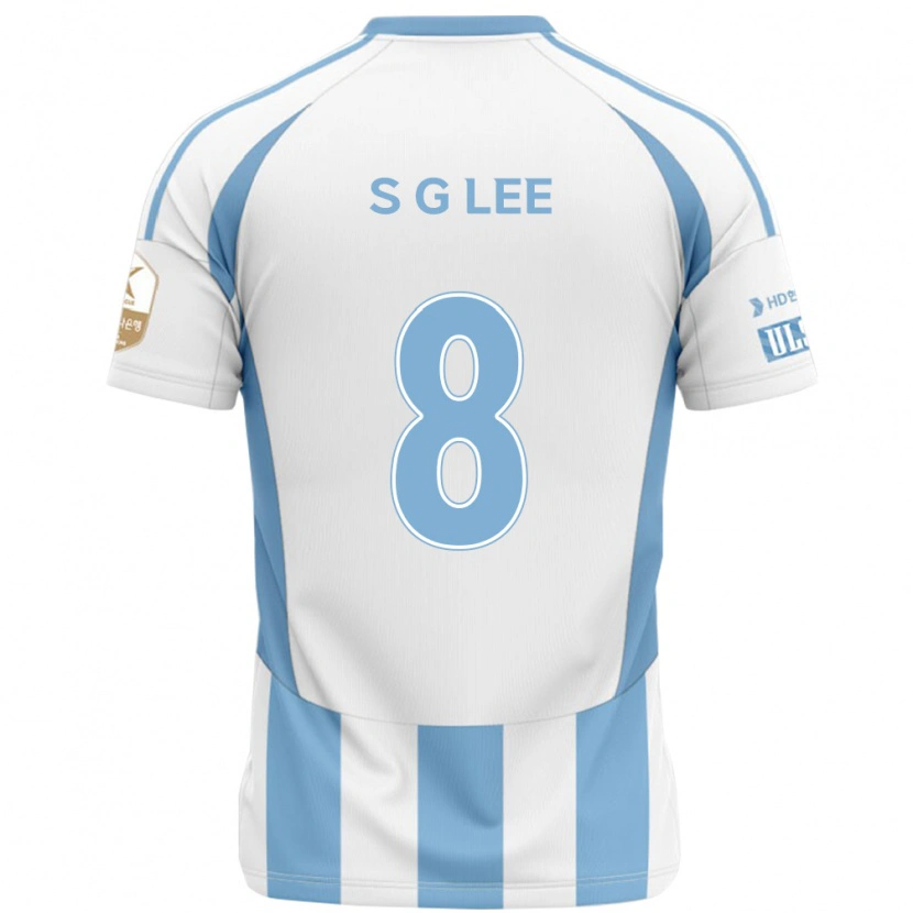 Danxen Herren Gyu-Sung Lee #8 Weiß Himmelblau Auswärtstrikot Trikot 2025/26 T-Shirt