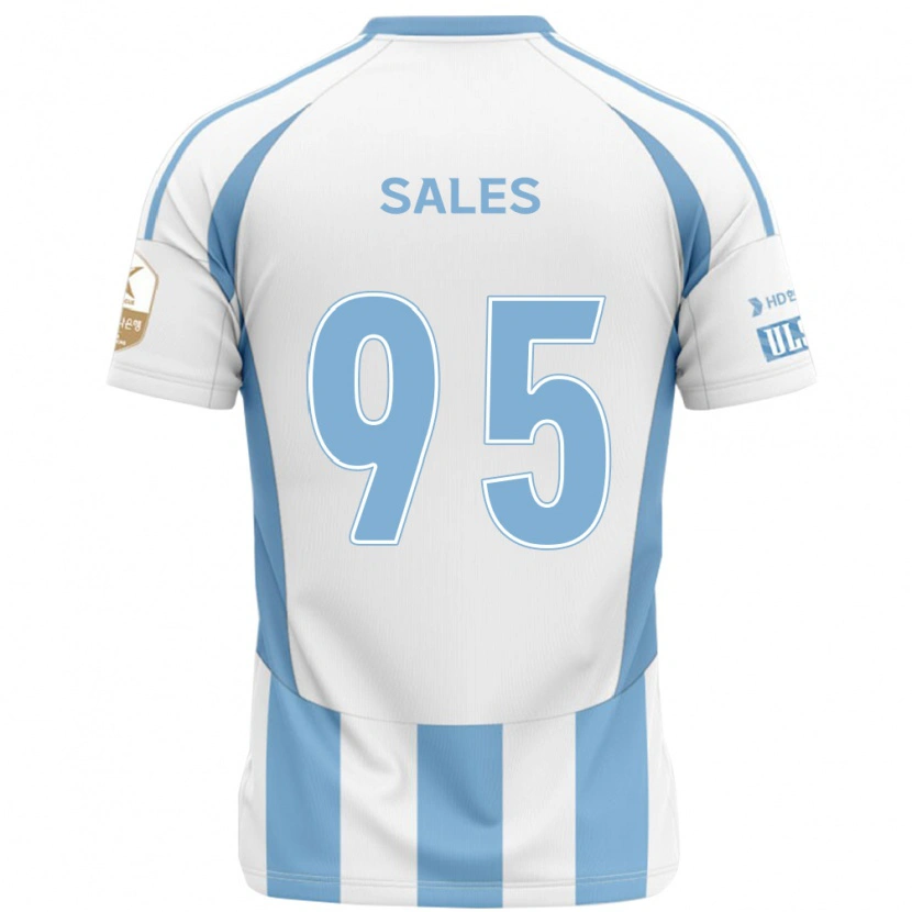 Danxen Herren Matheus Sales #95 Weiß Himmelblau Auswärtstrikot Trikot 2025/26 T-Shirt