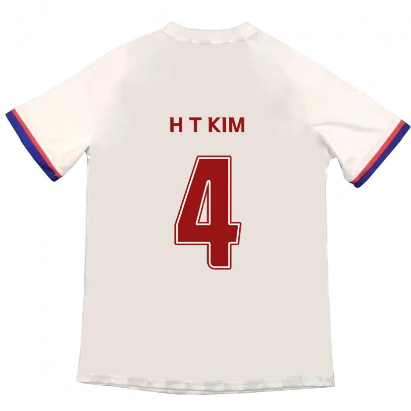 Danxen Herren Tae-Han Kim #4 Off-White Rot Auswärtstrikot Trikot 2025/26 T-Shirt