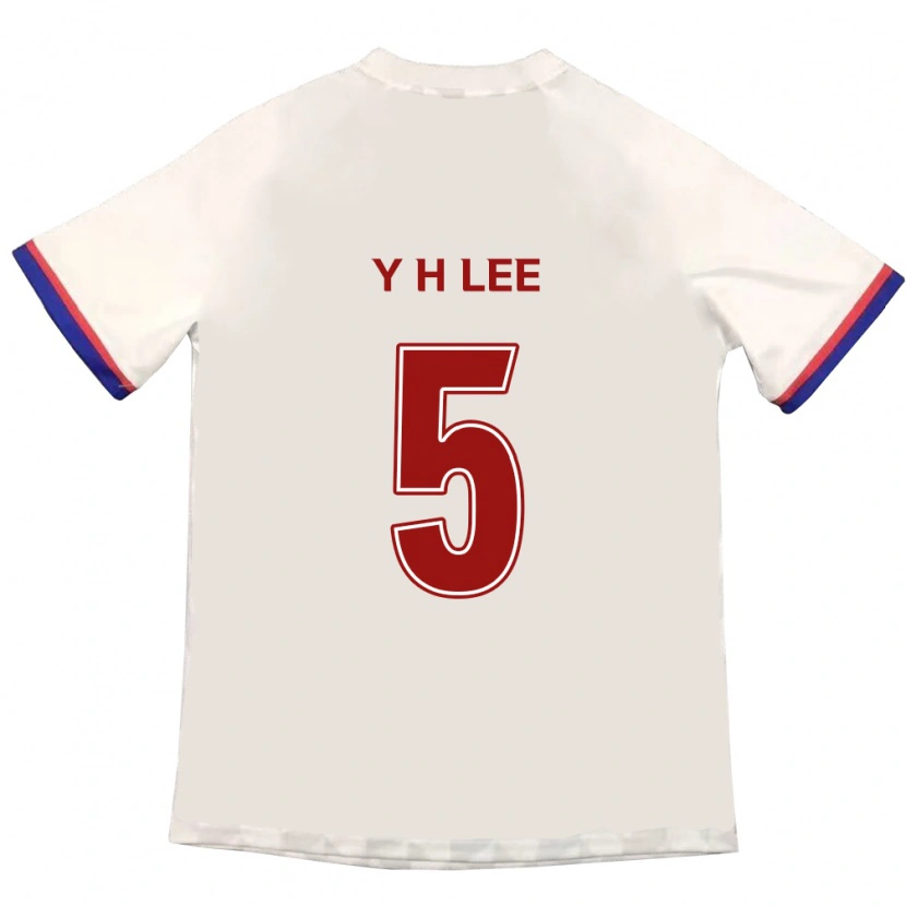 Danxen Herren Hyeon-Yong Lee #5 Off-White Rot Auswärtstrikot Trikot 2025/26 T-Shirt