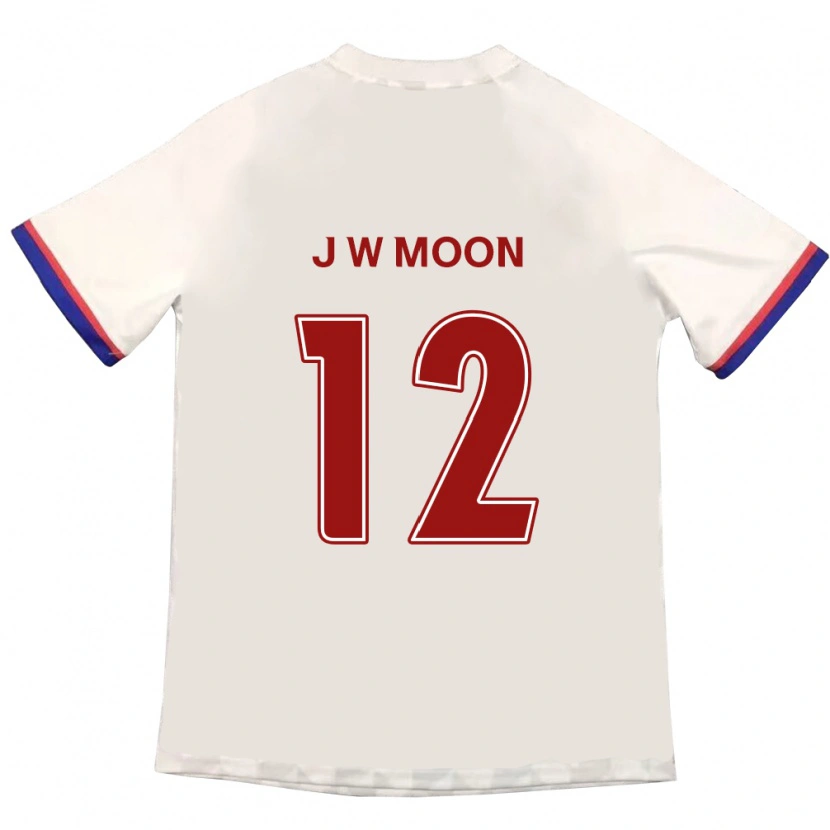Danxen Herren Jung-Woo Moon #12 Off-White Rot Auswärtstrikot Trikot 2025/26 T-Shirt