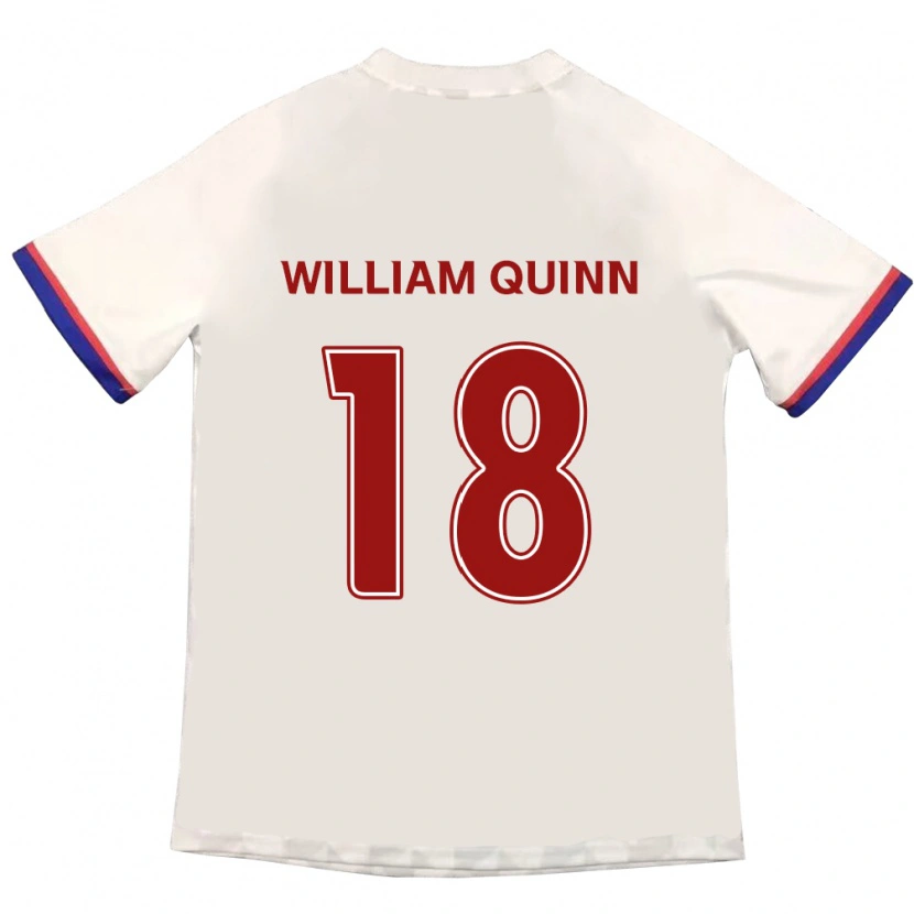 Danxen Herren Max William Quinn #18 Off-White Rot Auswärtstrikot Trikot 2025/26 T-Shirt