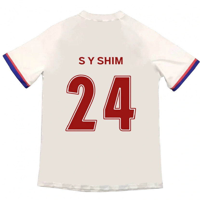 Danxen Herren Shim Seo-Yeon #24 Off-White Rot Auswärtstrikot Trikot 2025/26 T-Shirt