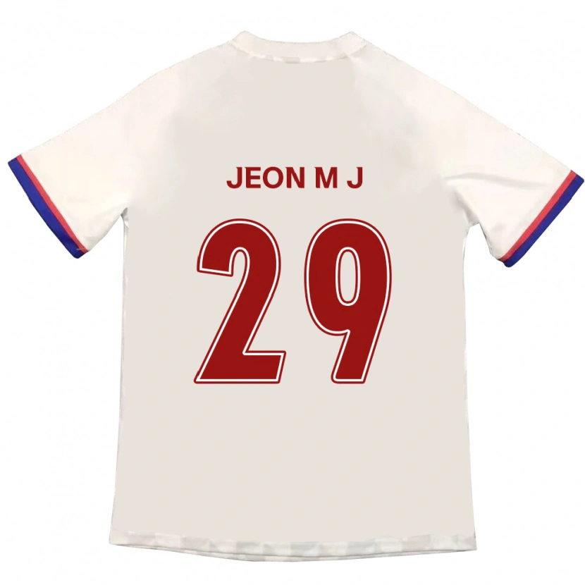 Danxen Herren Jeon Min-Ji #29 Off-White Rot Auswärtstrikot Trikot 2025/26 T-Shirt
