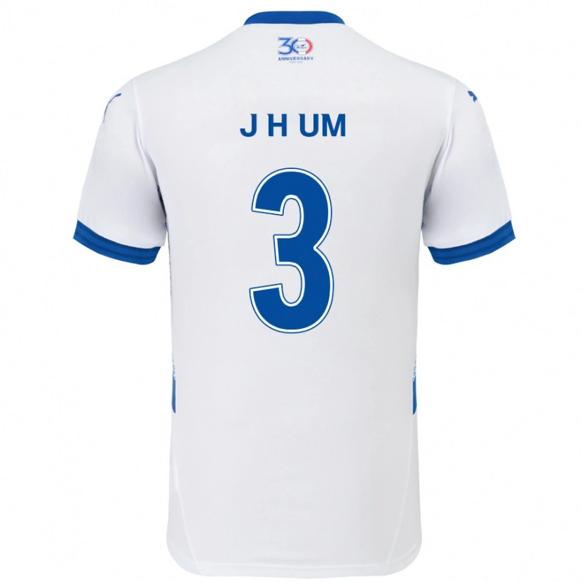 Danxen Herren Jung-Hyun Um #3 Weiß Königsblau Auswärtstrikot Trikot 2025/26 T-Shirt