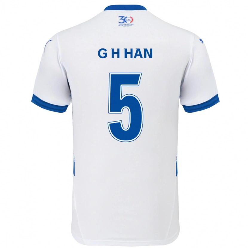 Danxen Herren Ho-Gang Han #5 Weiß Königsblau Auswärtstrikot Trikot 2025/26 T-Shirt