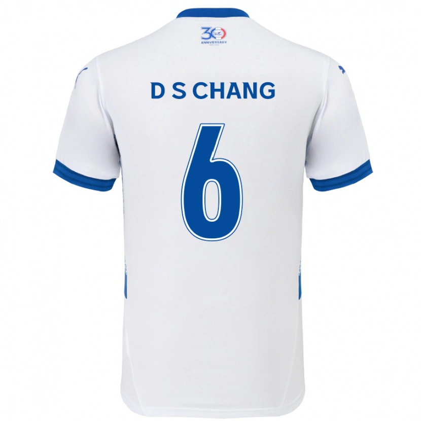 Danxen Herren Se-Dong Chang #6 Weiß Königsblau Auswärtstrikot Trikot 2025/26 T-Shirt