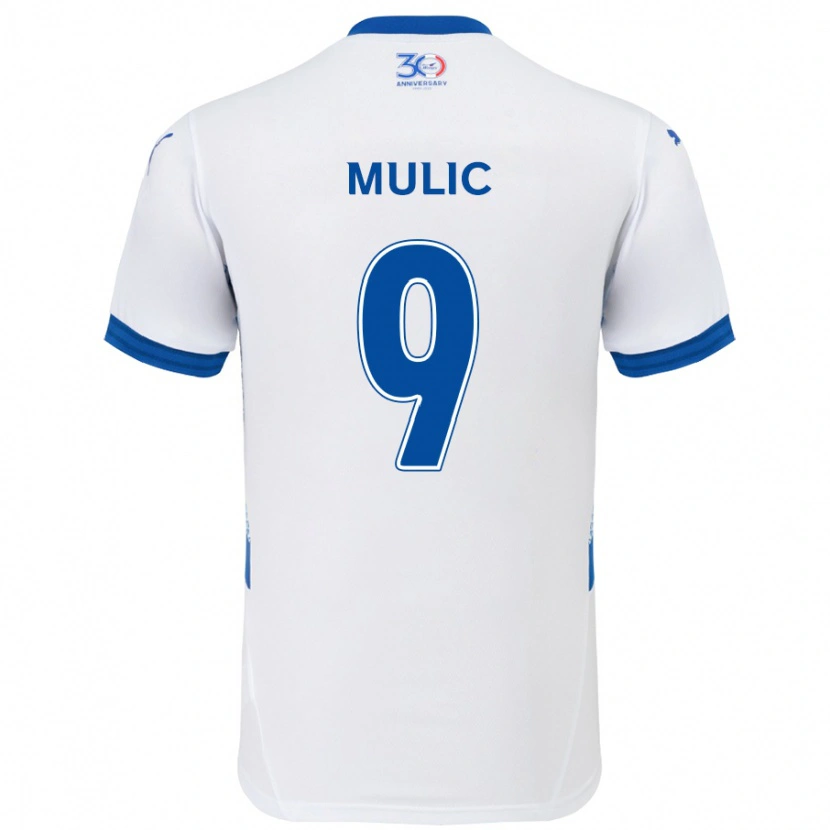 Danxen Herren Fejsal Mulic #9 Weiß Königsblau Auswärtstrikot Trikot 2025/26 T-Shirt