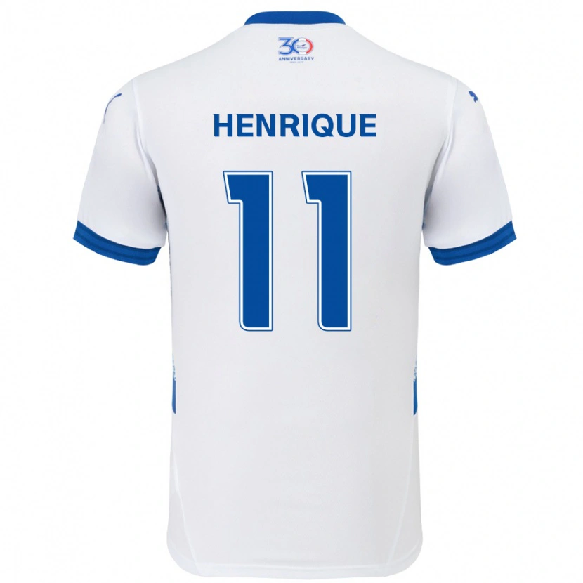 Danxen Herren Paulo Henrique #11 Weiß Königsblau Auswärtstrikot Trikot 2025/26 T-Shirt
