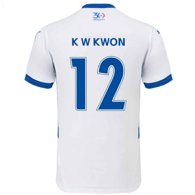 Danxen Herren Wan-Kyu Kwon #12 Weiß Königsblau Auswärtstrikot Trikot 2025/26 T-Shirt