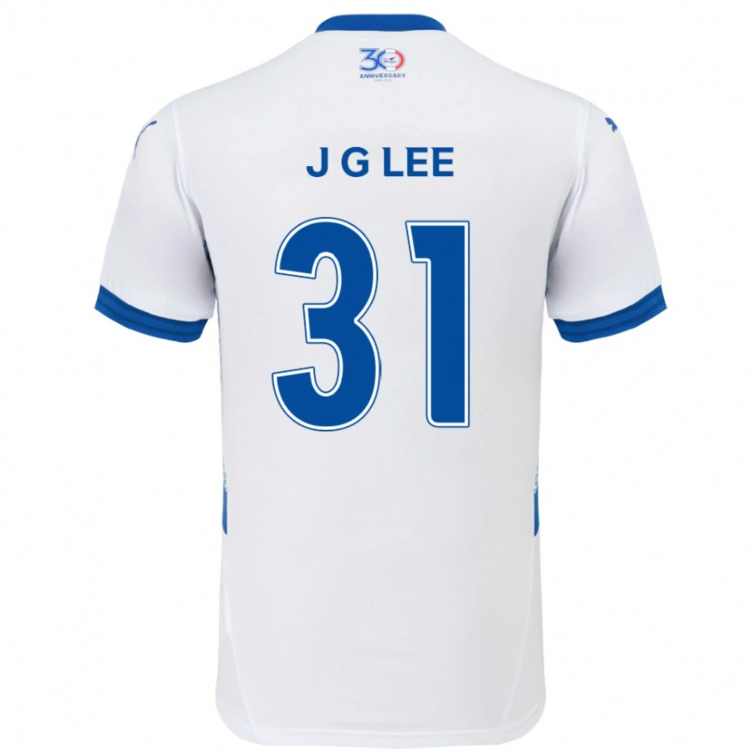 Danxen Herren Gyeong-Jun Lee #31 Weiß Königsblau Auswärtstrikot Trikot 2025/26 T-Shirt