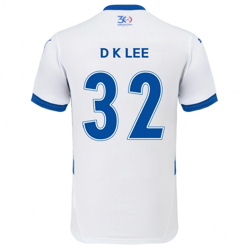 Danxen Herren Kyu-Dong Lee #32 Weiß Königsblau Auswärtstrikot Trikot 2025/26 T-Shirt