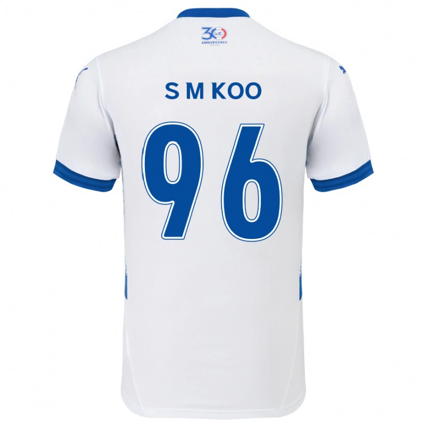 Danxen Herren Min-Seo Koo #96 Weiß Königsblau Auswärtstrikot Trikot 2025/26 T-Shirt