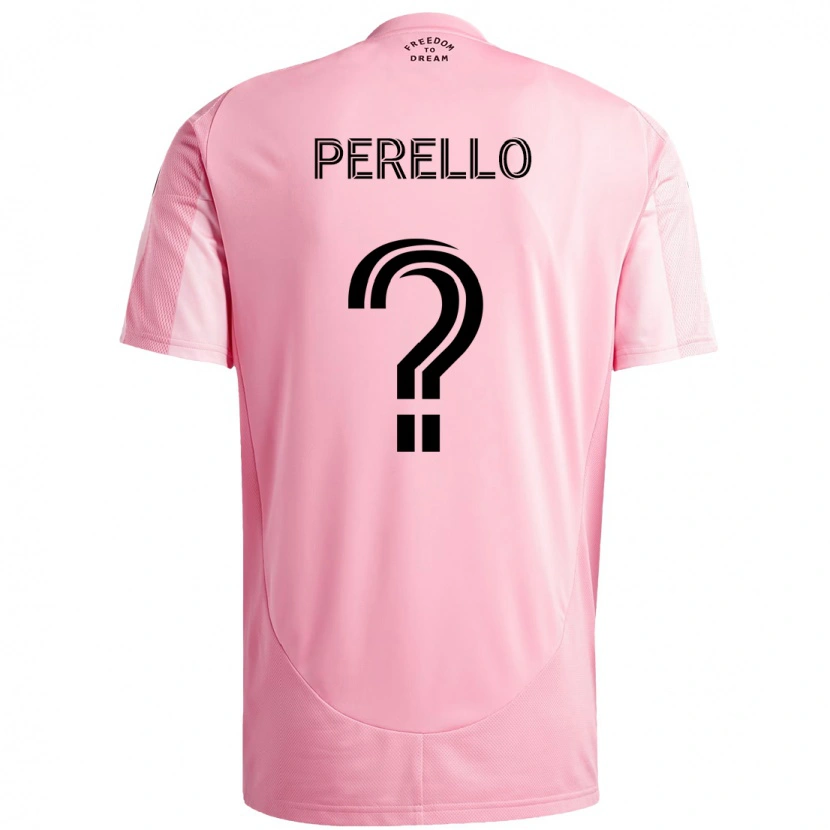 Danxen Damen Sergio Perello #0 Rosa Schwarz Heimtrikot Trikot 2025/26 T-Shirt