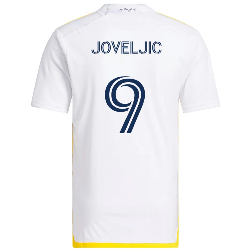 Danxen Damen Dejan Joveljic #9 Weiß Gelb Heimtrikot Trikot 2025/26 T-Shirt
