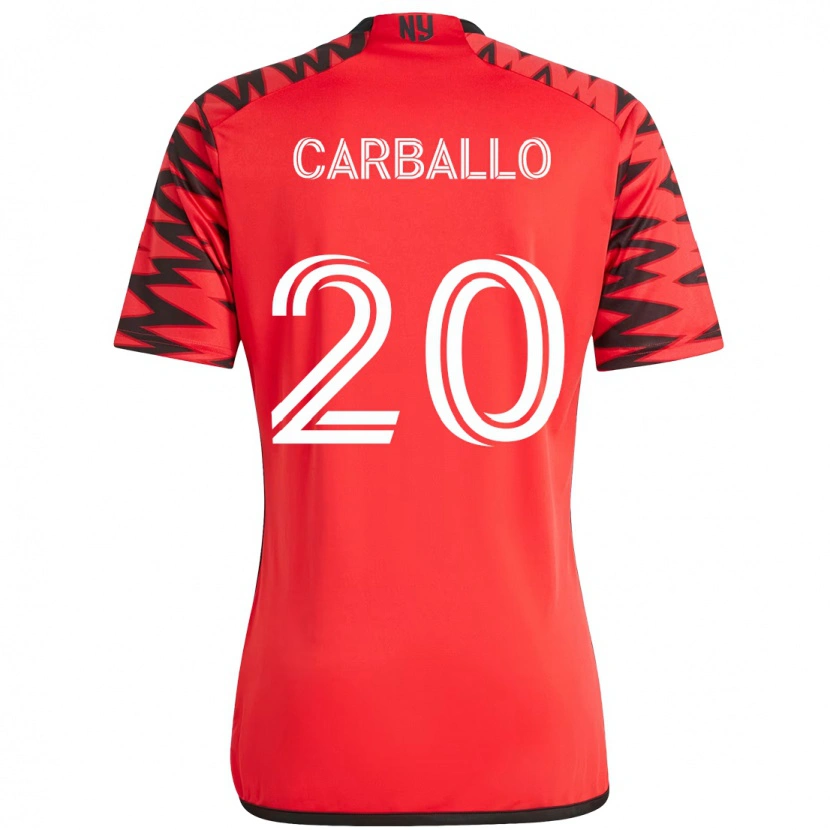Danxen Damen Felipe Carballo #20 Rot Schwarz Heimtrikot Trikot 2025/26 T-Shirt