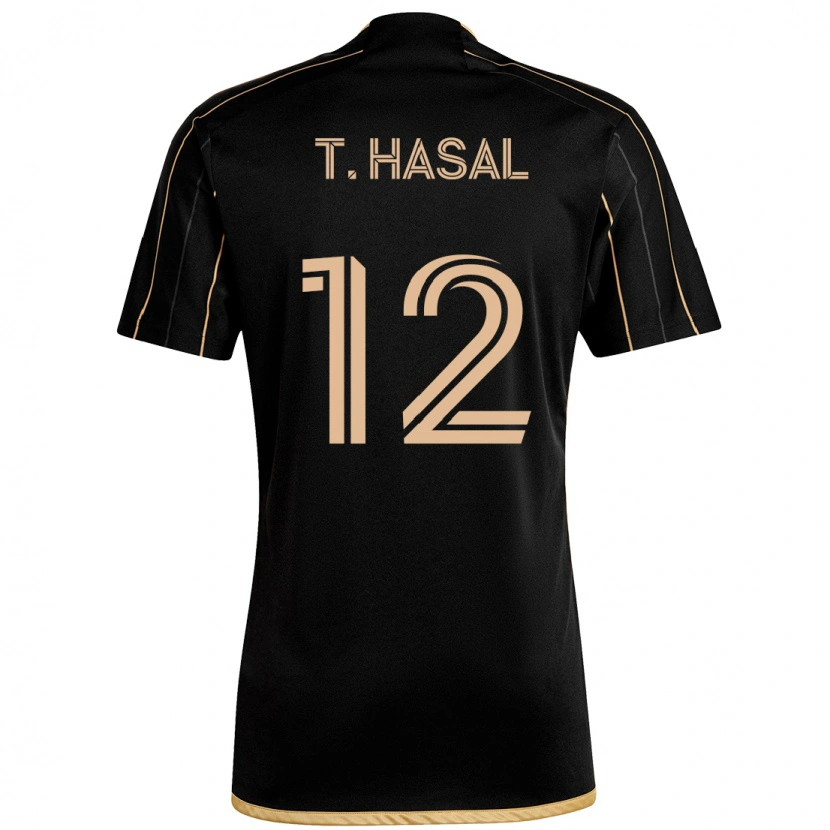 Danxen Damen Thomas Hasal #12 Schwarz Braun Heimtrikot Trikot 2025/26 T-Shirt