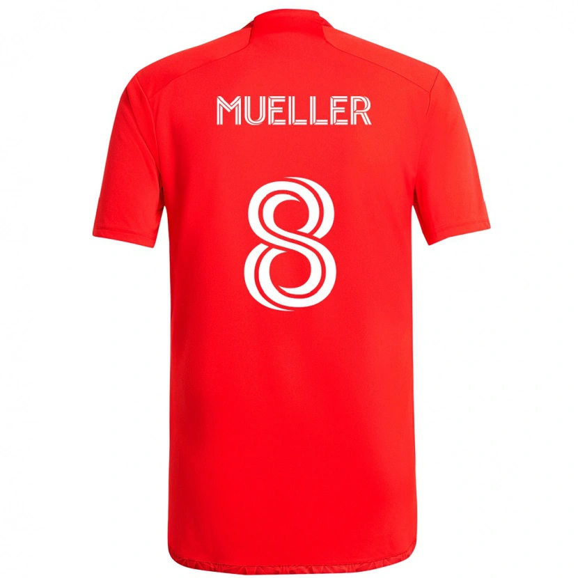 Danxen Damen Chris Mueller #8 Rot Weiß Heimtrikot Trikot 2025/26 T-Shirt