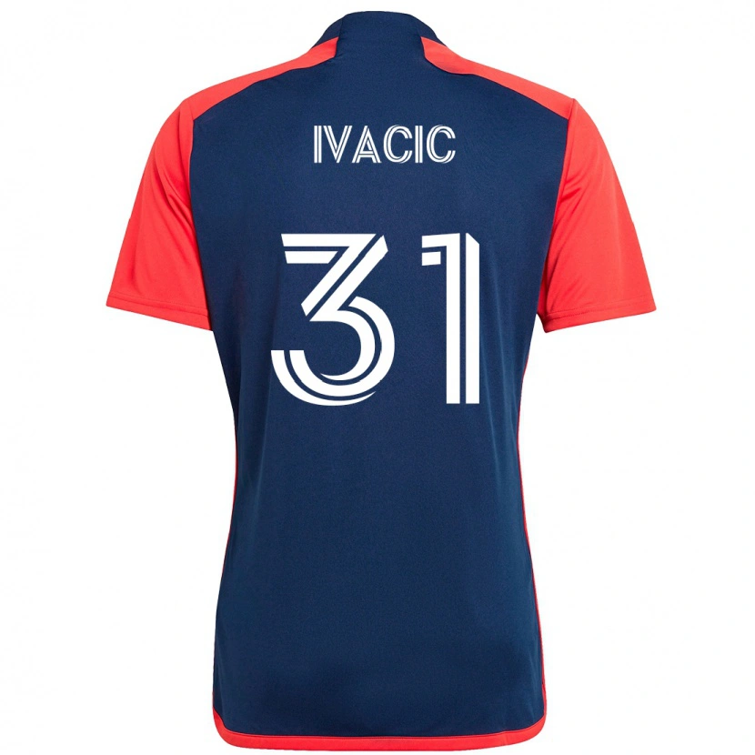 Danxen Damen Aljaz Ivacic #31 Blau Rot Heimtrikot Trikot 2025/26 T-Shirt