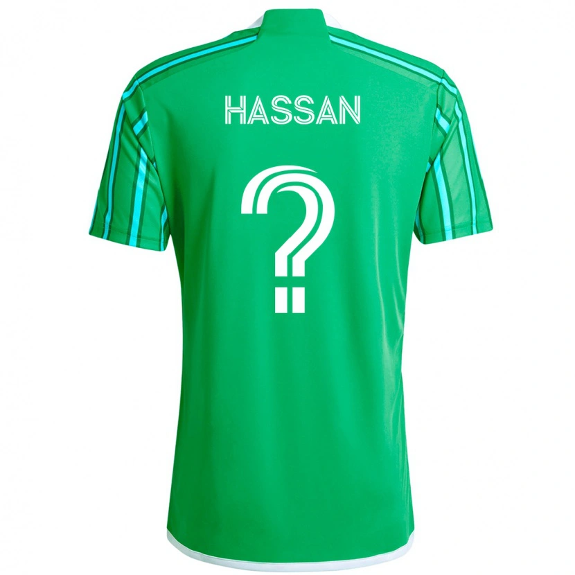 Danxen Damen Omar Hassan #0 Grün Weiß Heimtrikot Trikot 2025/26 T-Shirt
