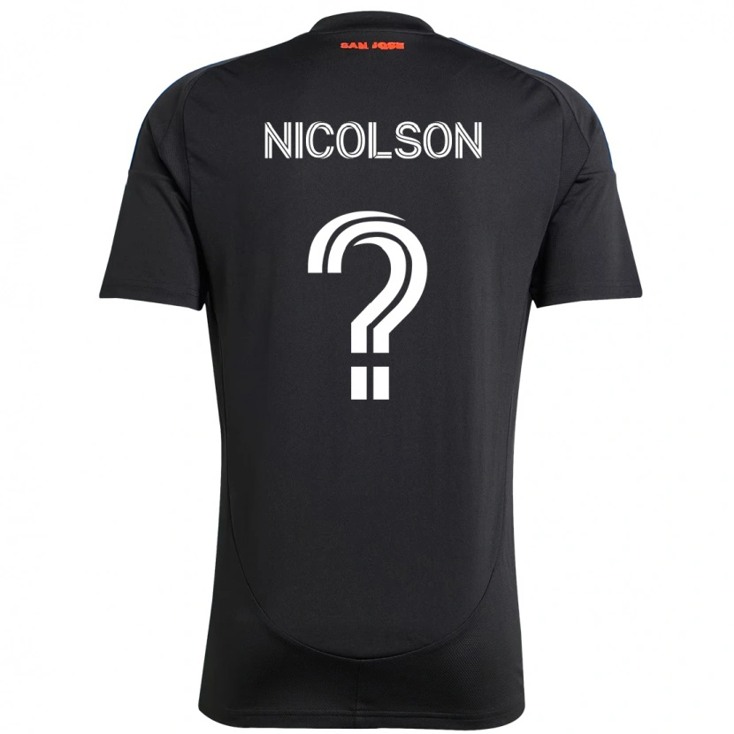 Danxen Damen John Nicolson #0 Schwarz Dunkelblau Heimtrikot Trikot 2025/26 T-Shirt