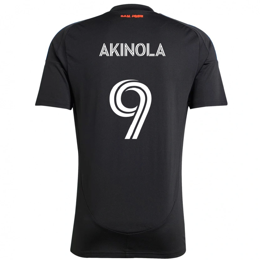 Danxen Damen Ayo Akinola #9 Schwarz Dunkelblau Heimtrikot Trikot 2025/26 T-Shirt