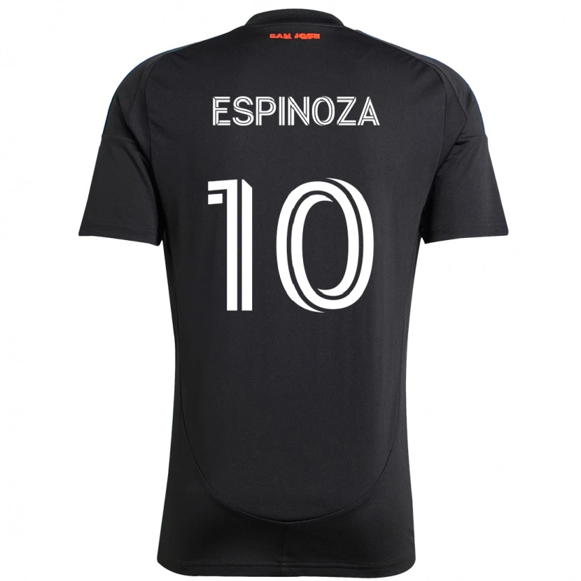 Danxen Damen Cristian Espinoza #10 Schwarz Dunkelblau Heimtrikot Trikot 2025/26 T-Shirt