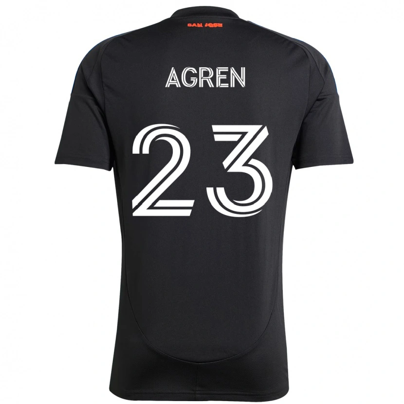 Danxen Damen Oskar Agren #23 Schwarz Dunkelblau Heimtrikot Trikot 2025/26 T-Shirt