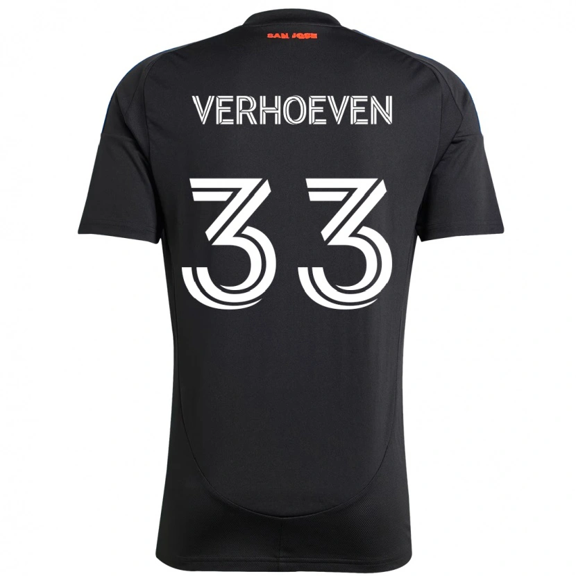 Danxen Damen Oscar Verhoeven #33 Schwarz Dunkelblau Heimtrikot Trikot 2025/26 T-Shirt