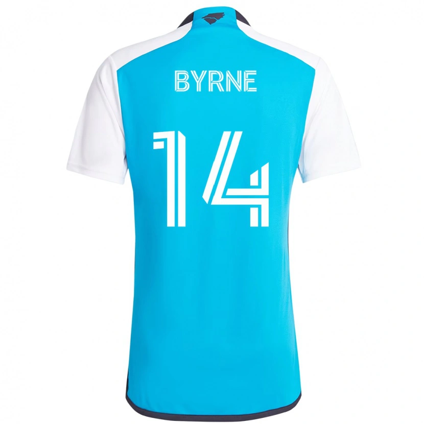 Danxen Damen Nathan Byrne #14 Himmelblau Weiß Heimtrikot Trikot 2025/26 T-Shirt