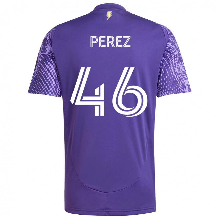 Danxen Damen Franco Pérez #46 Lila Weiß Heimtrikot Trikot 2025/26 T-Shirt