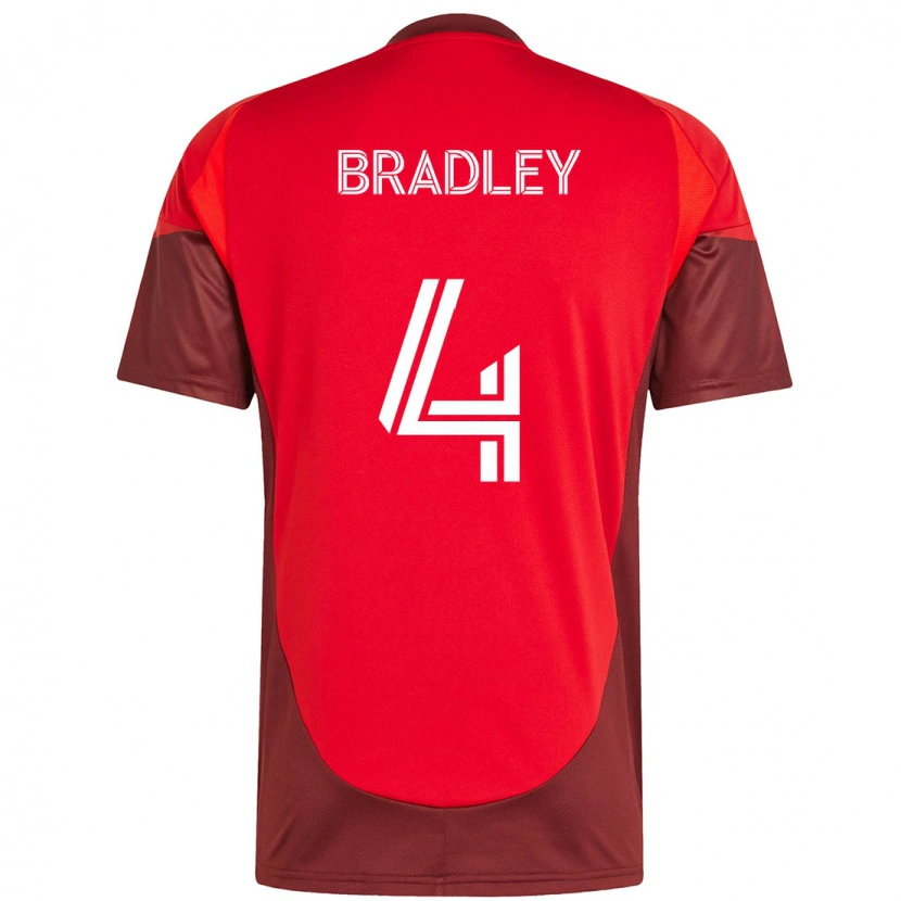 Danxen Damen Michael Bradley #4 Rot Weiß Heimtrikot Trikot 2025/26 T-Shirt