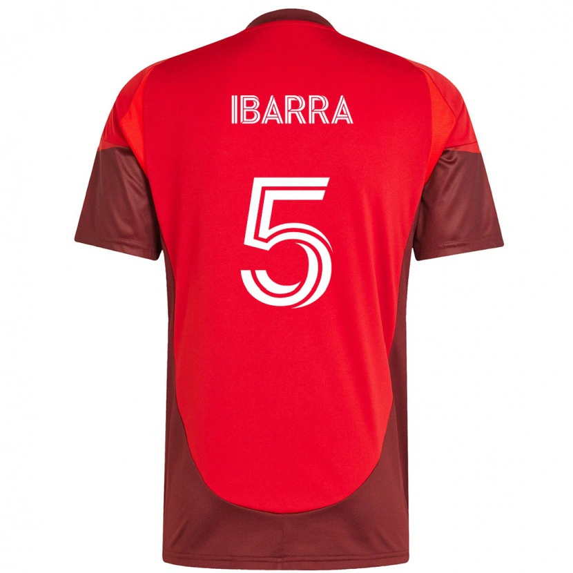 Danxen Damen Franco Ibarra #5 Rot Weiß Heimtrikot Trikot 2025/26 T-Shirt