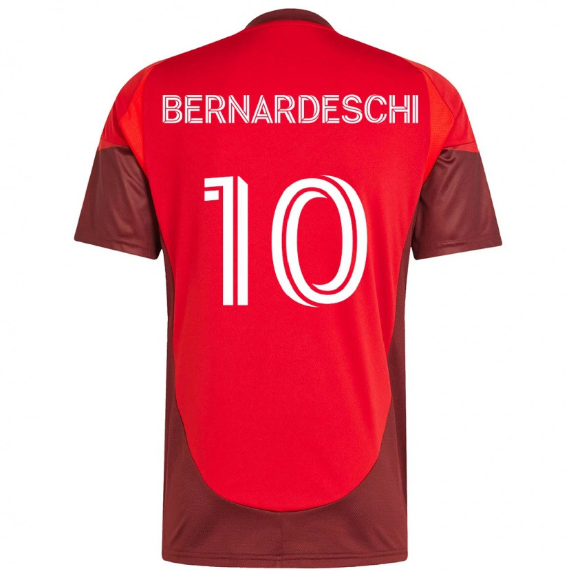 Danxen Damen Federico Bernardeschi #10 Rot Weiß Heimtrikot Trikot 2025/26 T-Shirt