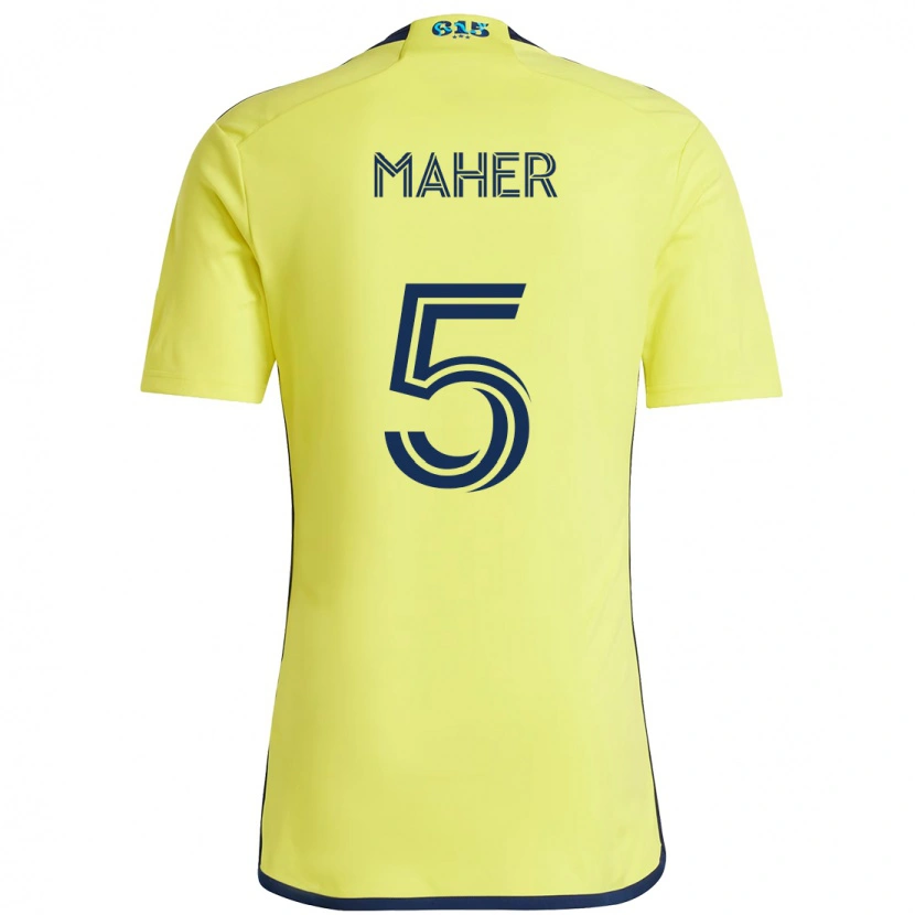 Danxen Damen Jack Maher #5 Gelb Marineblau Heimtrikot Trikot 2025/26 T-Shirt