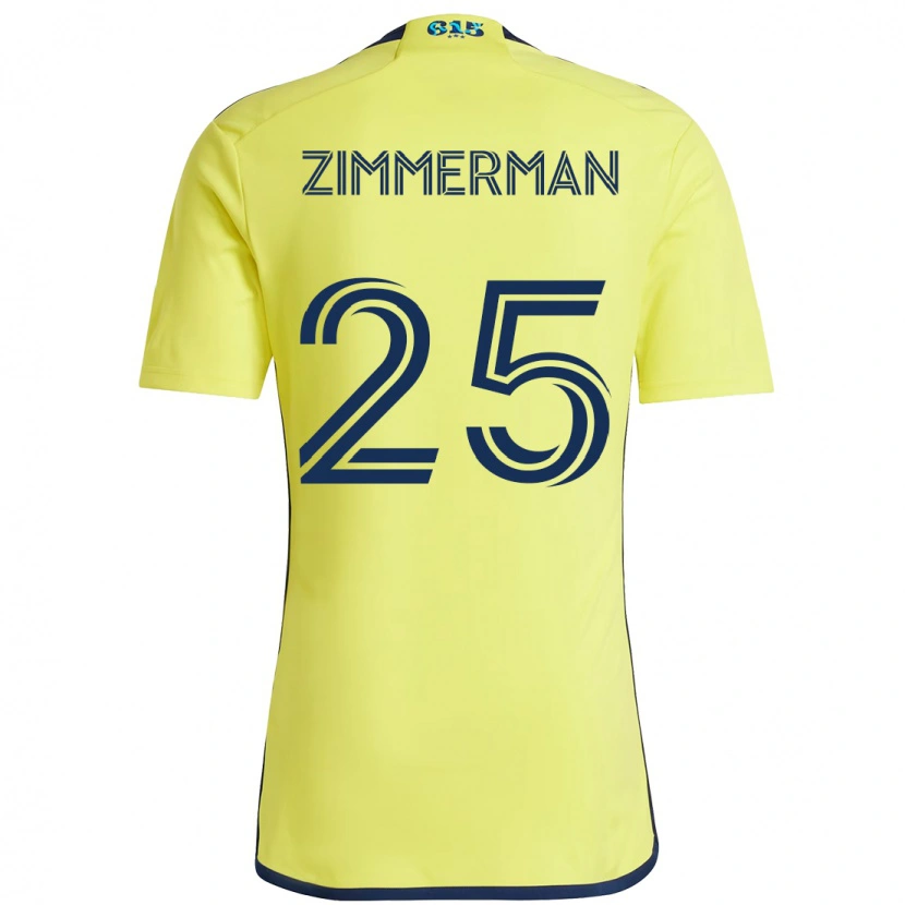 Danxen Damen Walker Zimmerman #25 Gelb Marineblau Heimtrikot Trikot 2025/26 T-Shirt