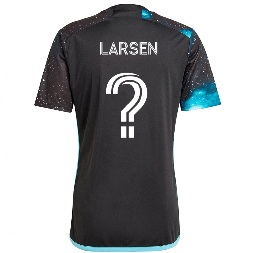 Danxen Damen Lars Larsen #0 Schwarz Blau Heimtrikot Trikot 2025/26 T-Shirt